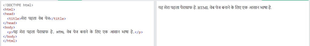 HTML Paragraph in Hindi